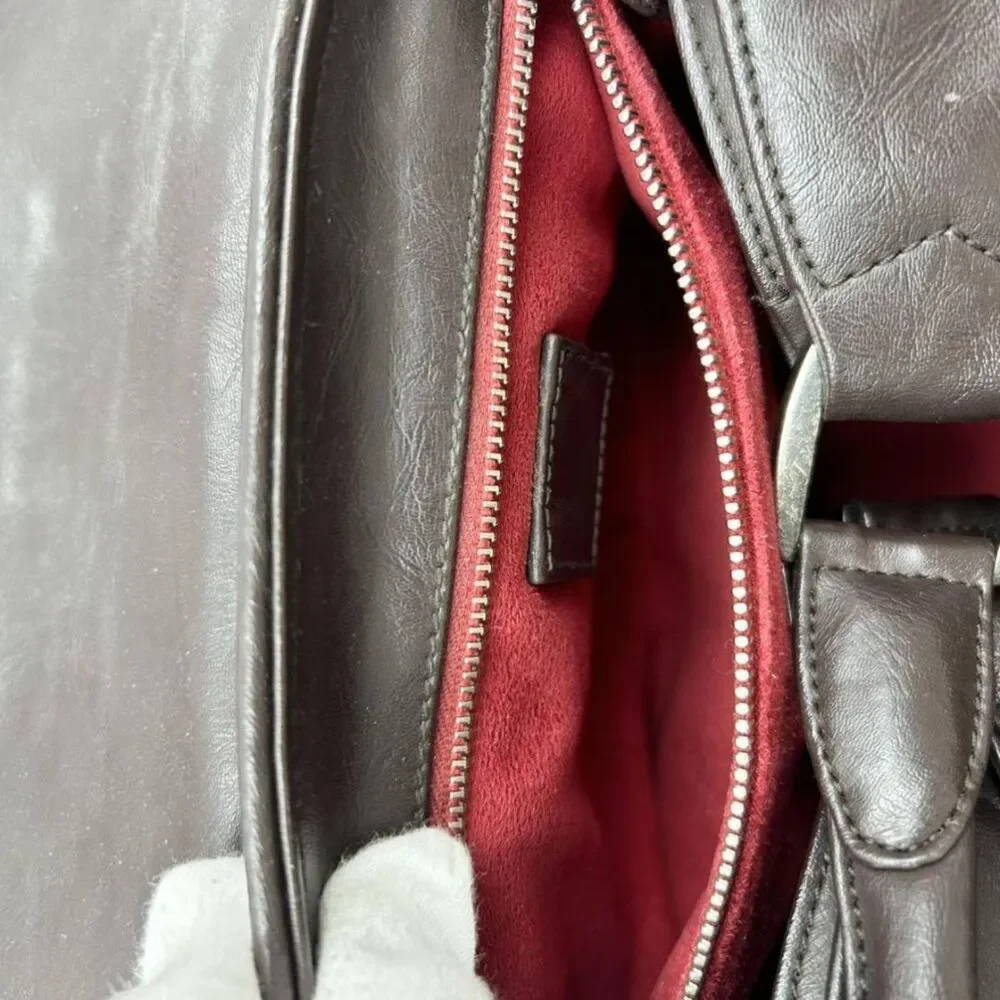 Stella McCartney RARE Y2K Multi-Color Aztec Tweed & Vegan Leather Shoulder Bag - Picture 12 of 14